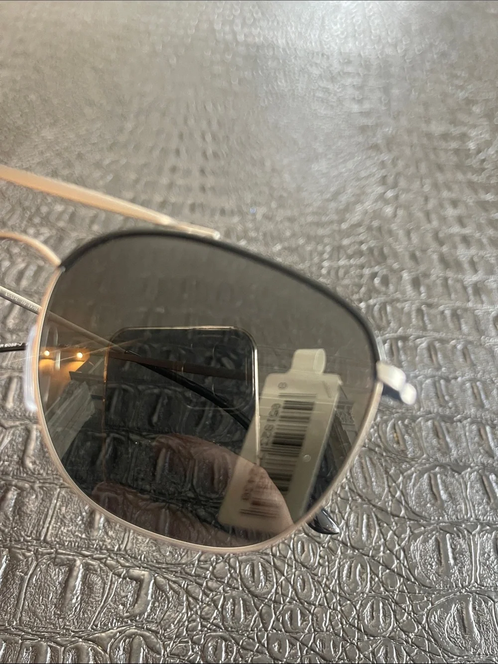 Giorgio Armani Men's Silver Frame Black Lens Aviator Sunglasses AR6058-J 3003/87